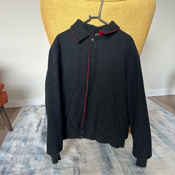 WOOLRICH Vintage Wool Bomber Jacket M - Picture 1 of 14